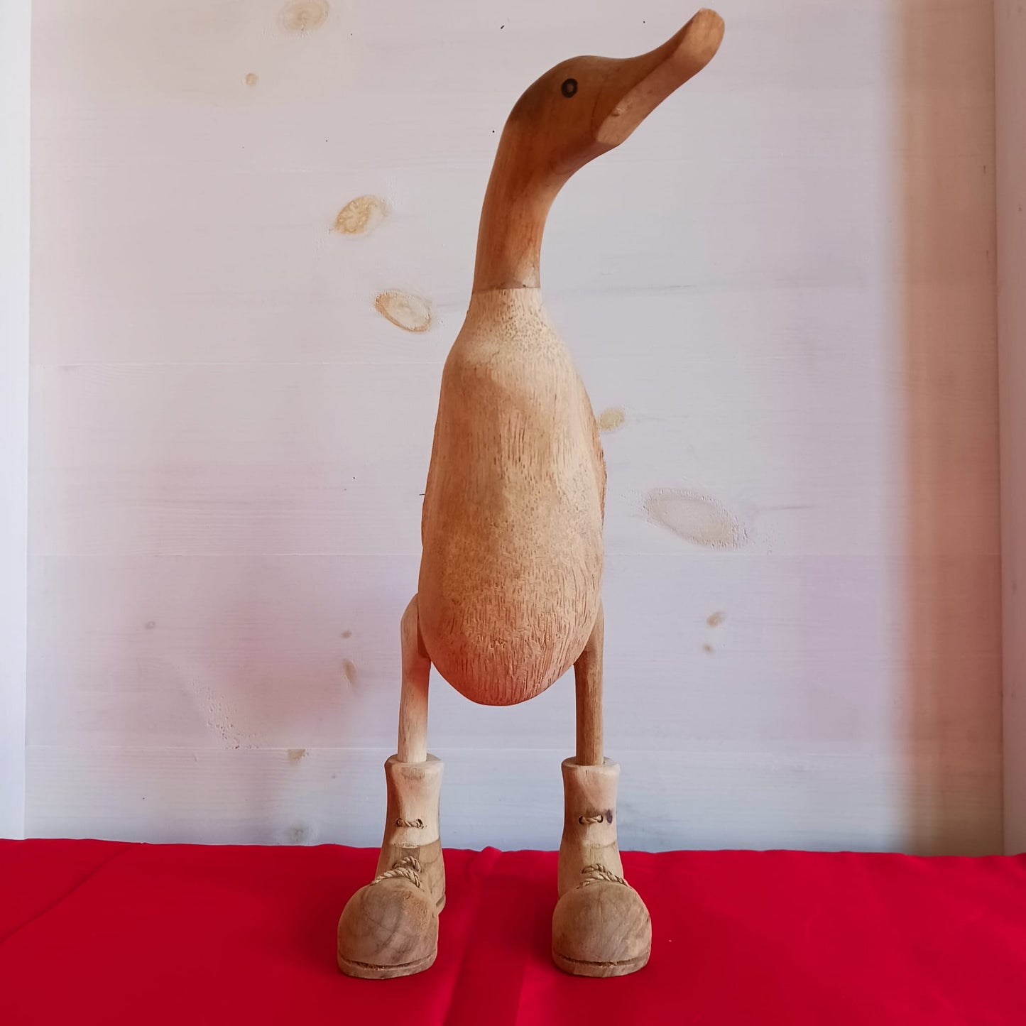 Natural Bamboo Root Duck With Boots