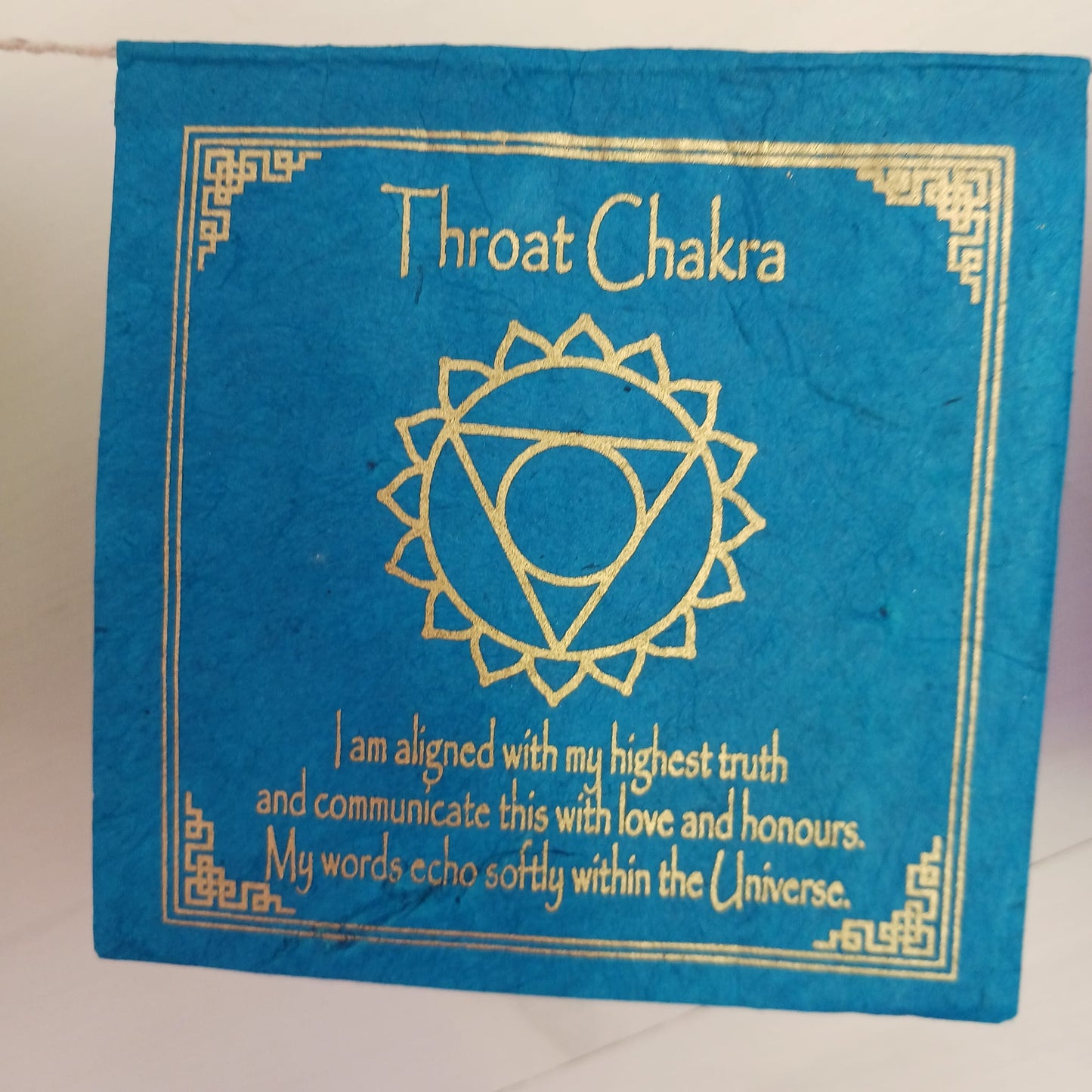 Seven Chakra Energy Lokta Paper Prayer Flags | 21 flags x 10 x 10cm