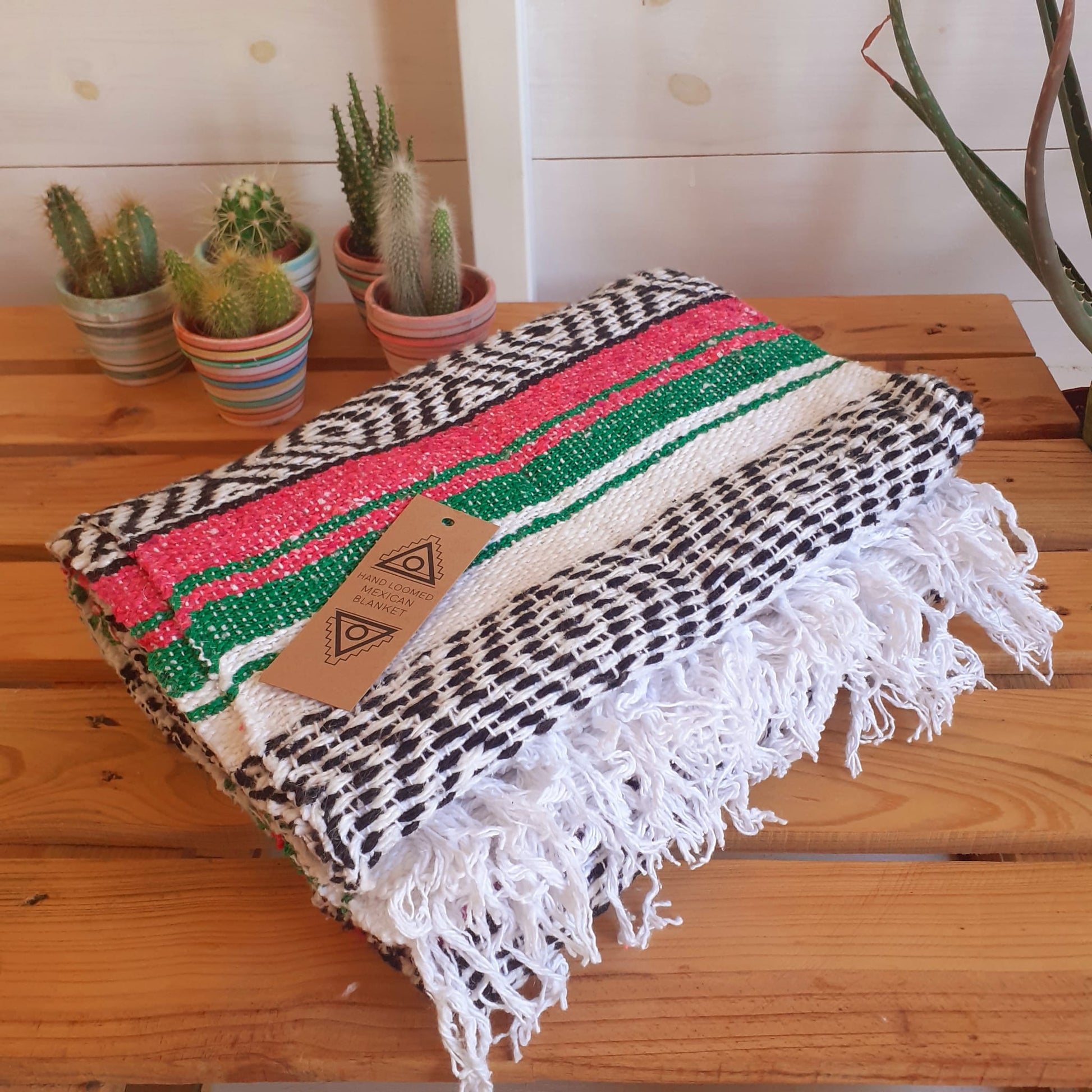 Mexican Falsa Blanket | Hand Loomed Mexican Festival Tipi Blanket