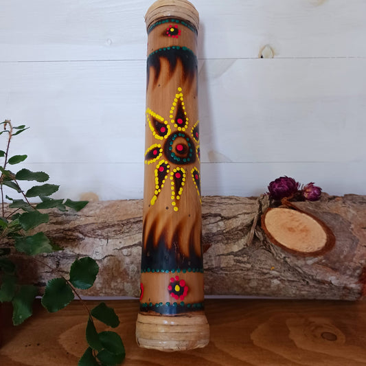 Handmade Bamboo Rain stick | Dot Painted Design Rain sticks