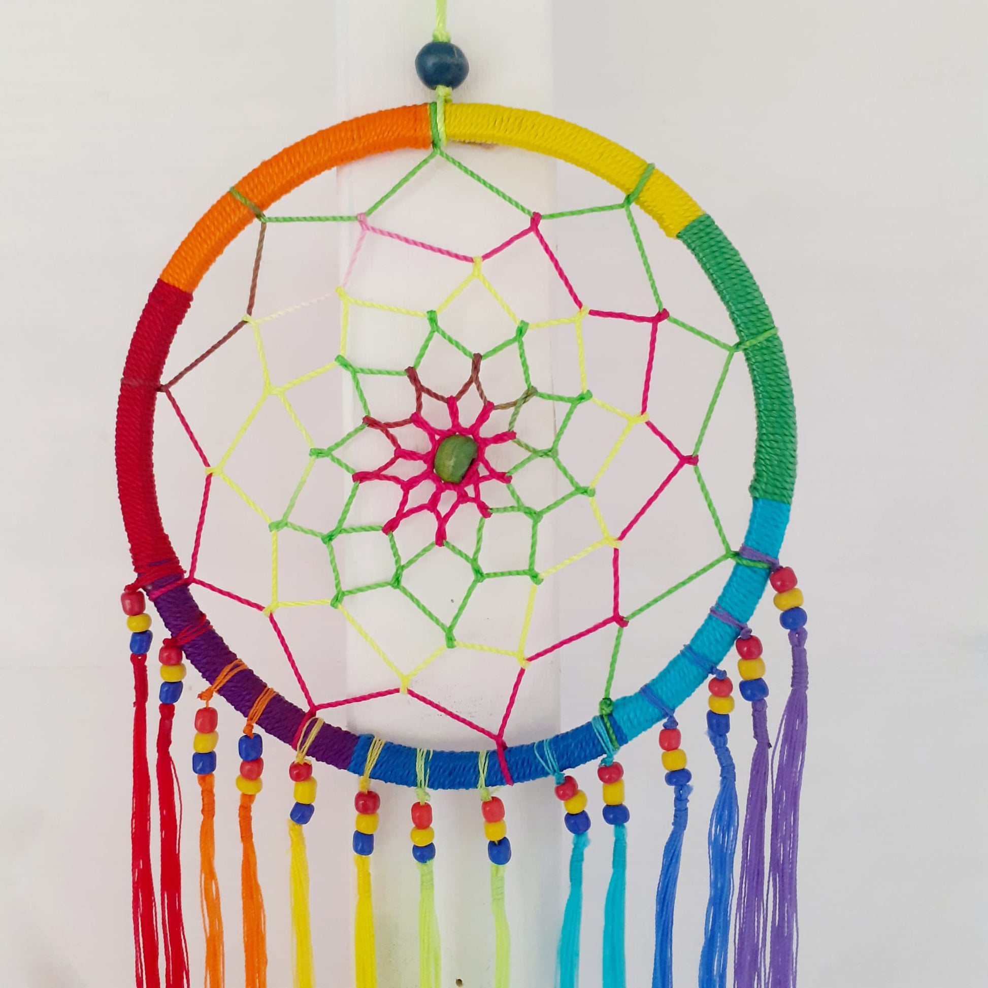 Rainbow Hanging Dreamcatcher | Rainbow Hippy Dream catcher