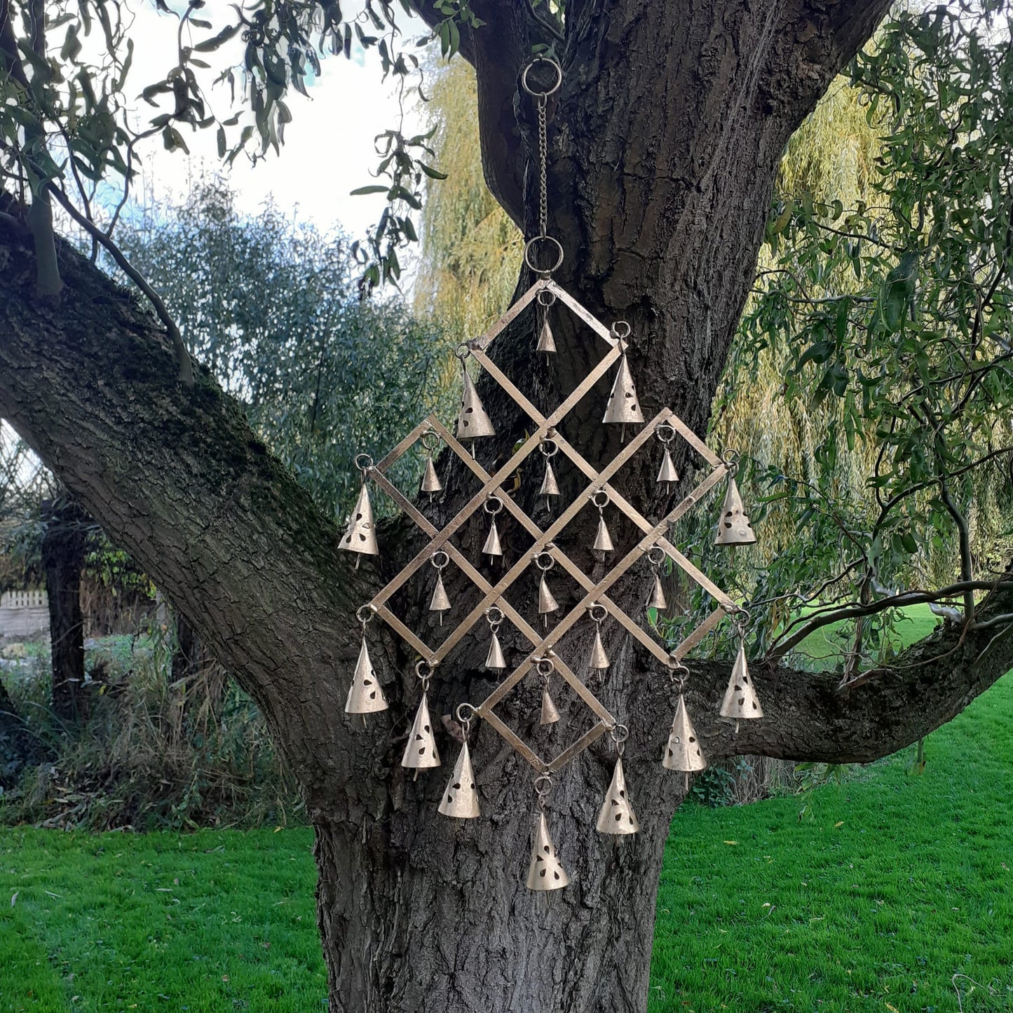 Endless Knot Windchime with Indian Bells