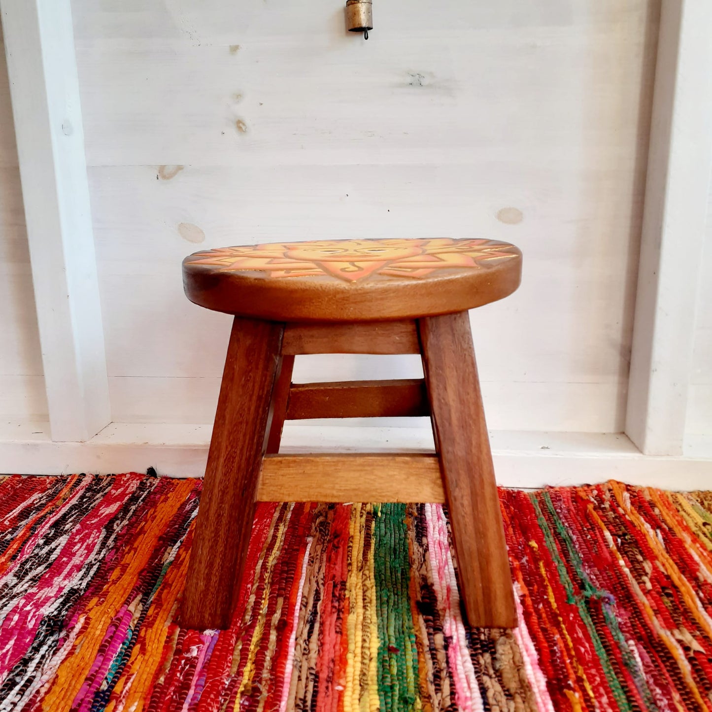 Sun Stool small Mango wood Stool