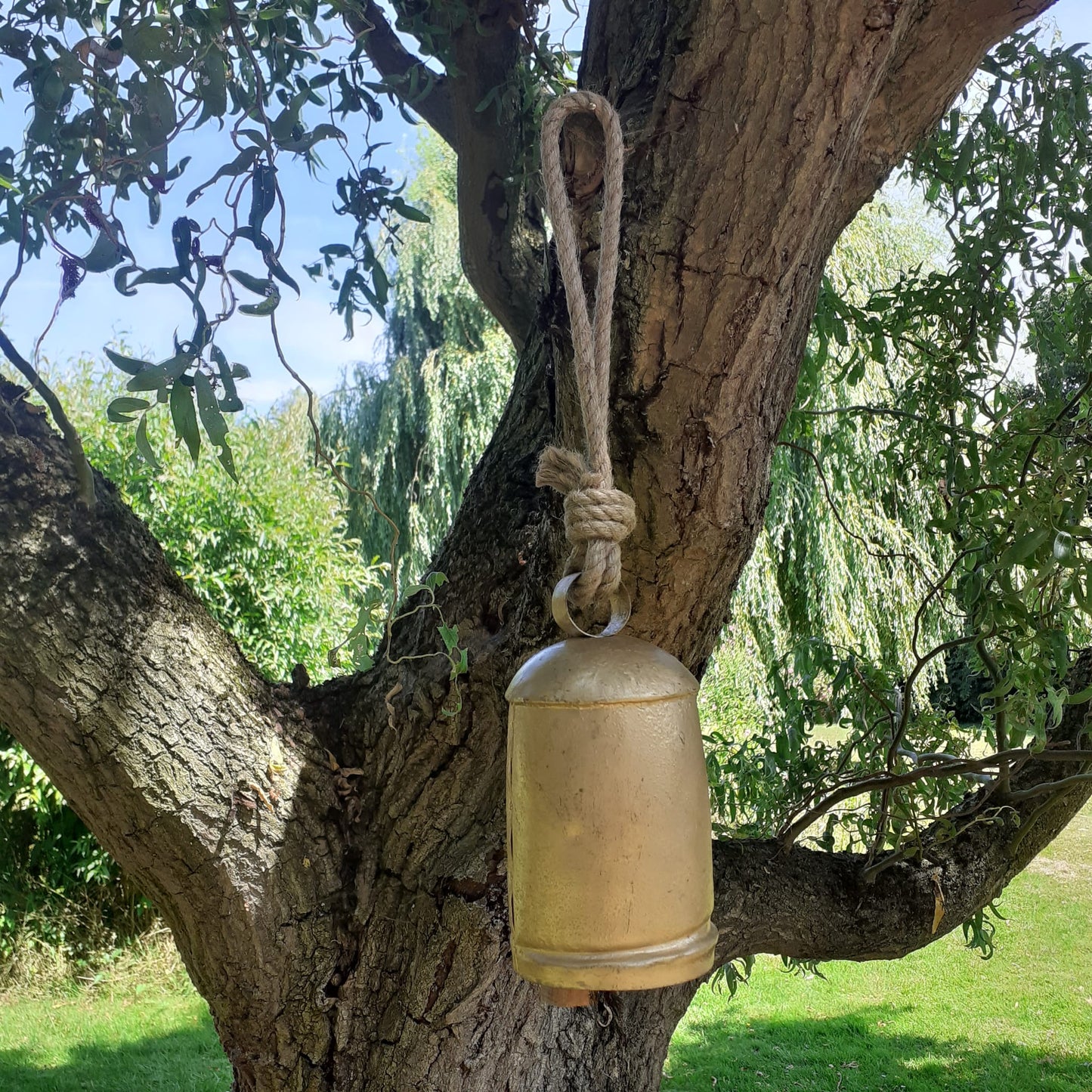 Large Rustic Bell on Rope