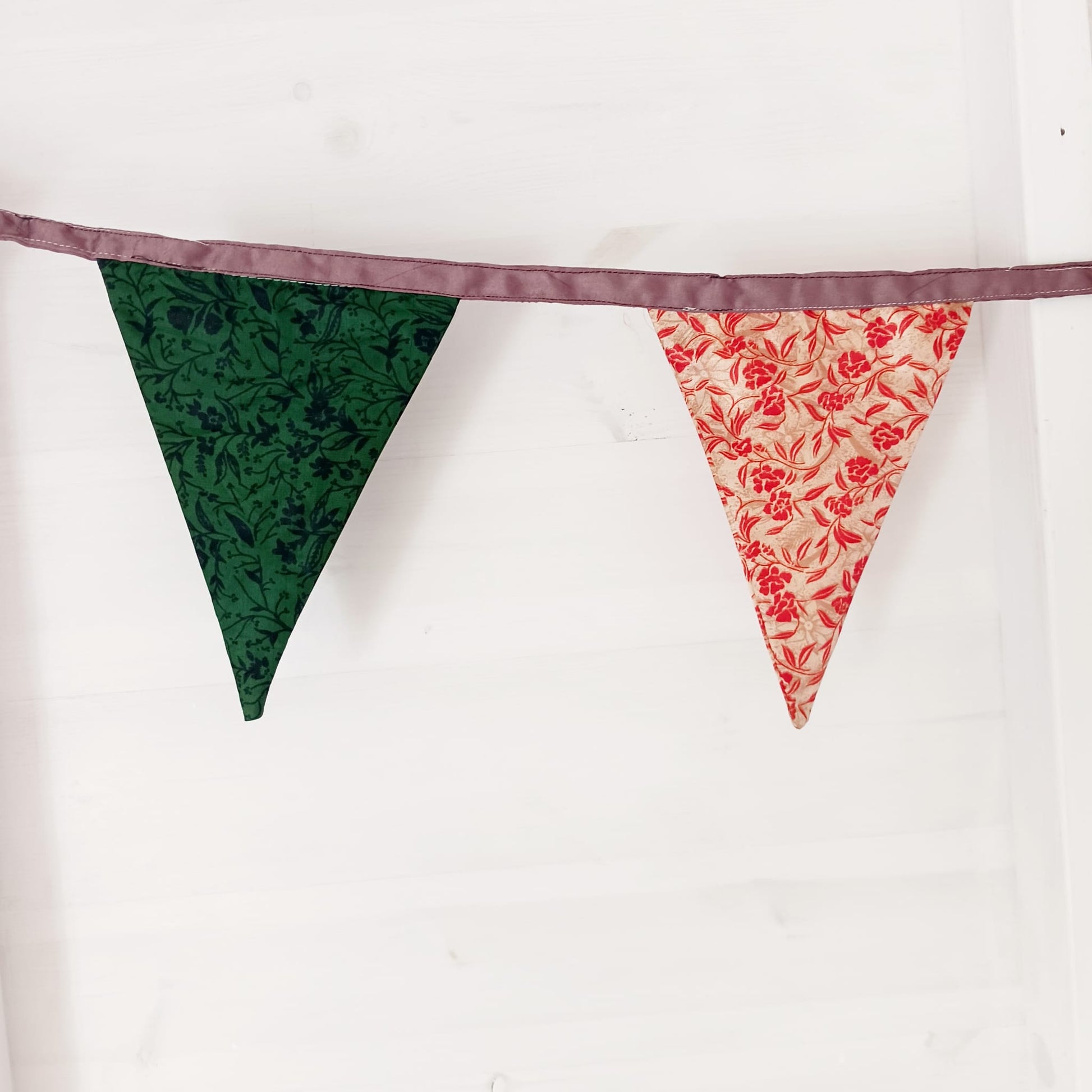 String of Recycled Sari Bunting