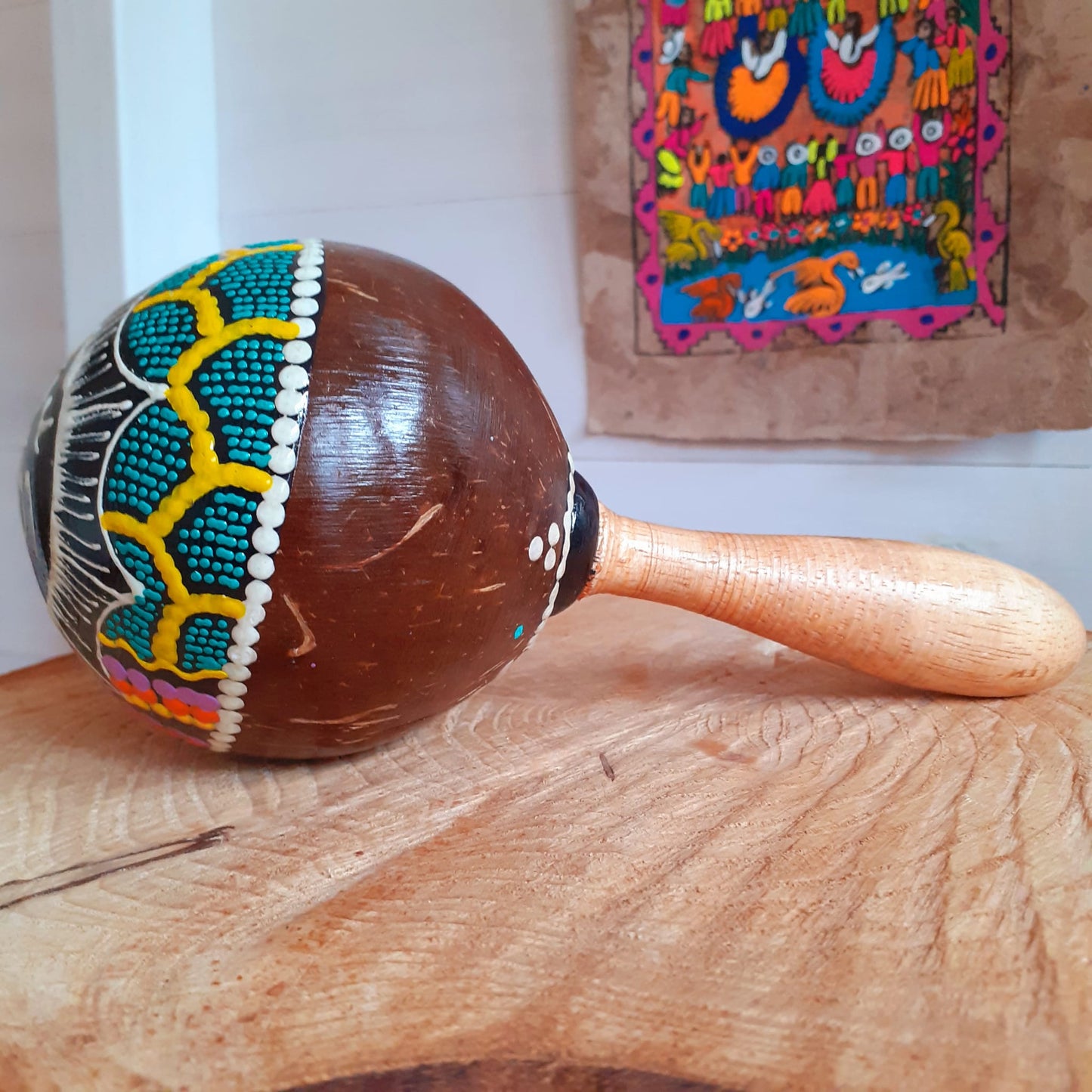 Traditional Hand Painted Sun Maraca