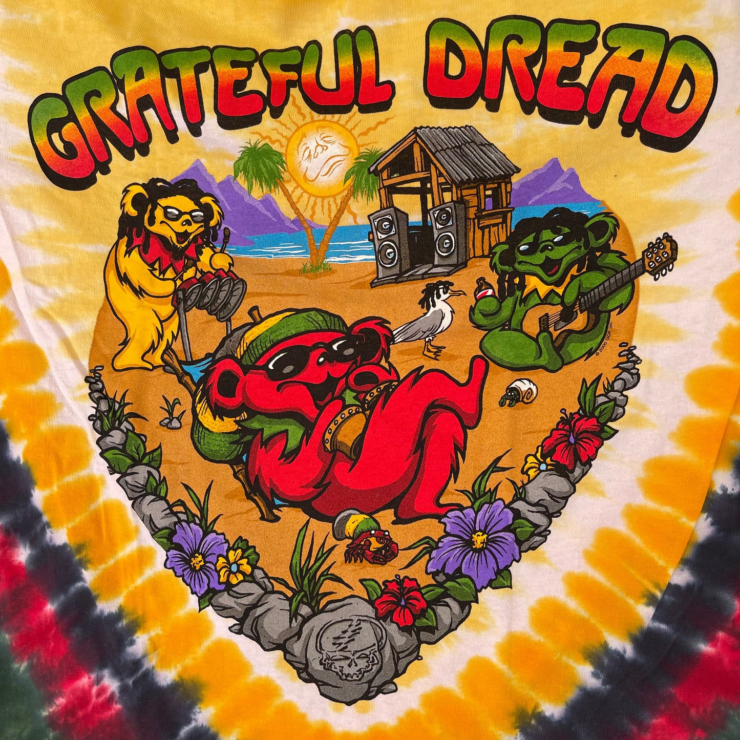 Grateful Dead Positive Vibrations Tie-Dye T-Shirt