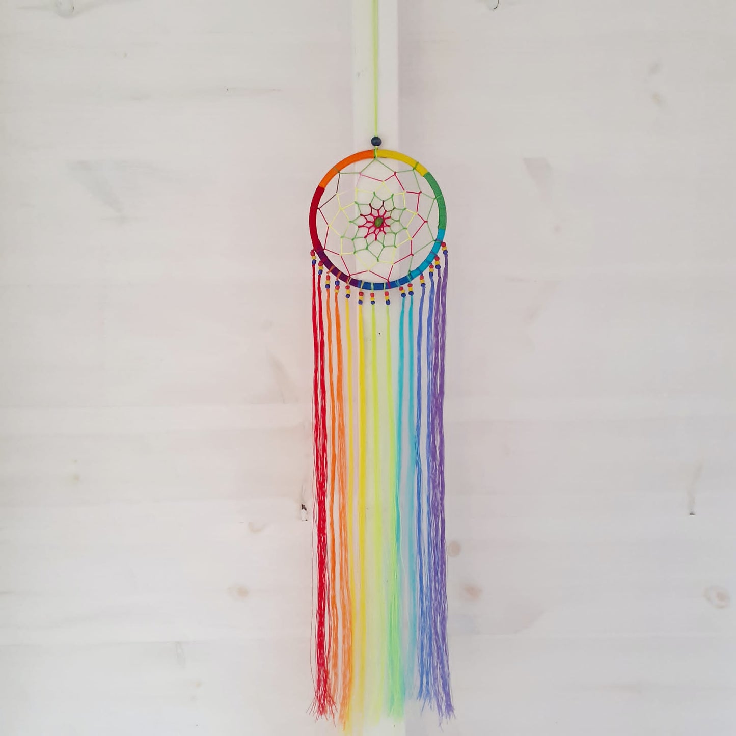 Rainbow Hanging Dreamcatcher | Rainbow Hippy Dream catcher