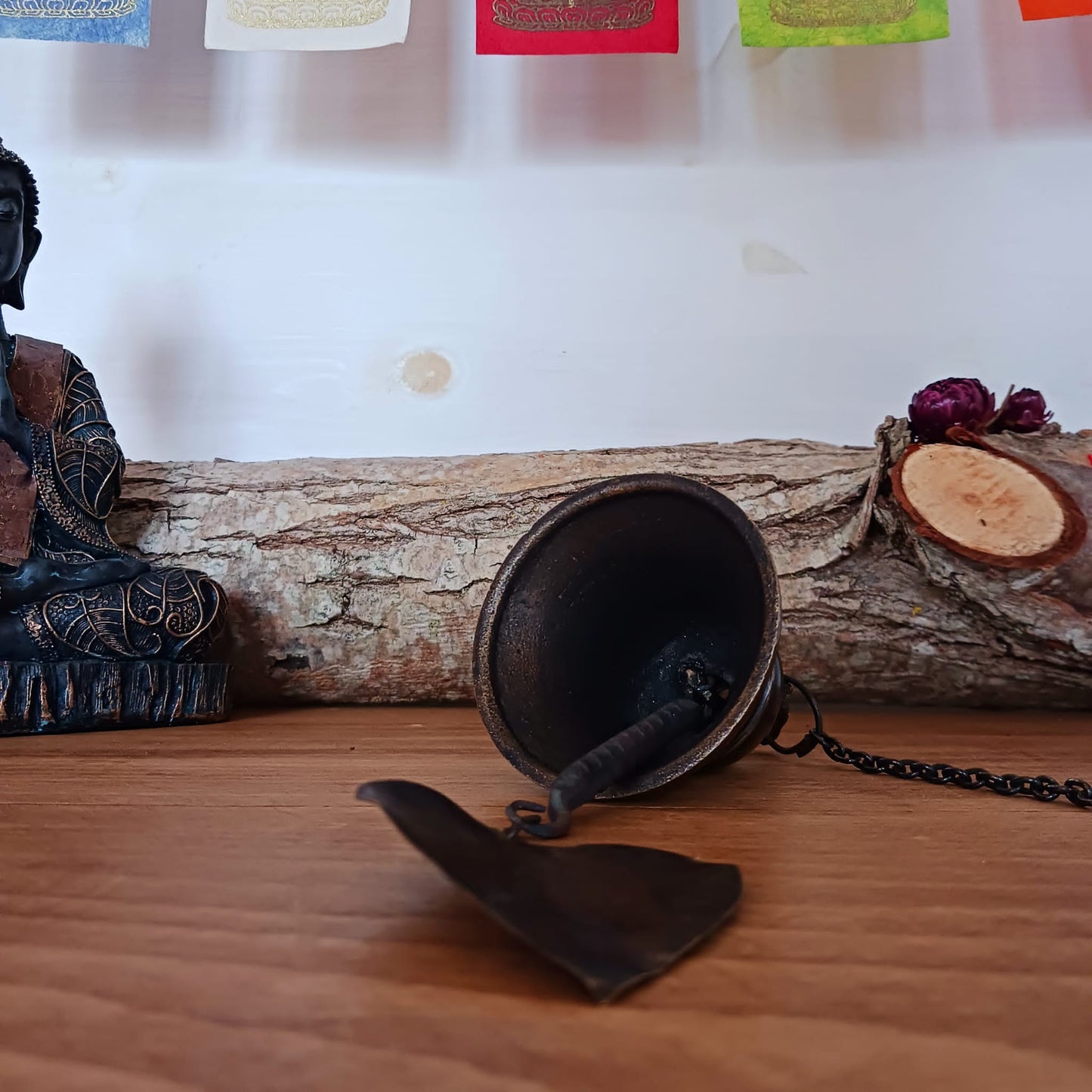 Decorated Tibetan Bodhi Leaf Bell