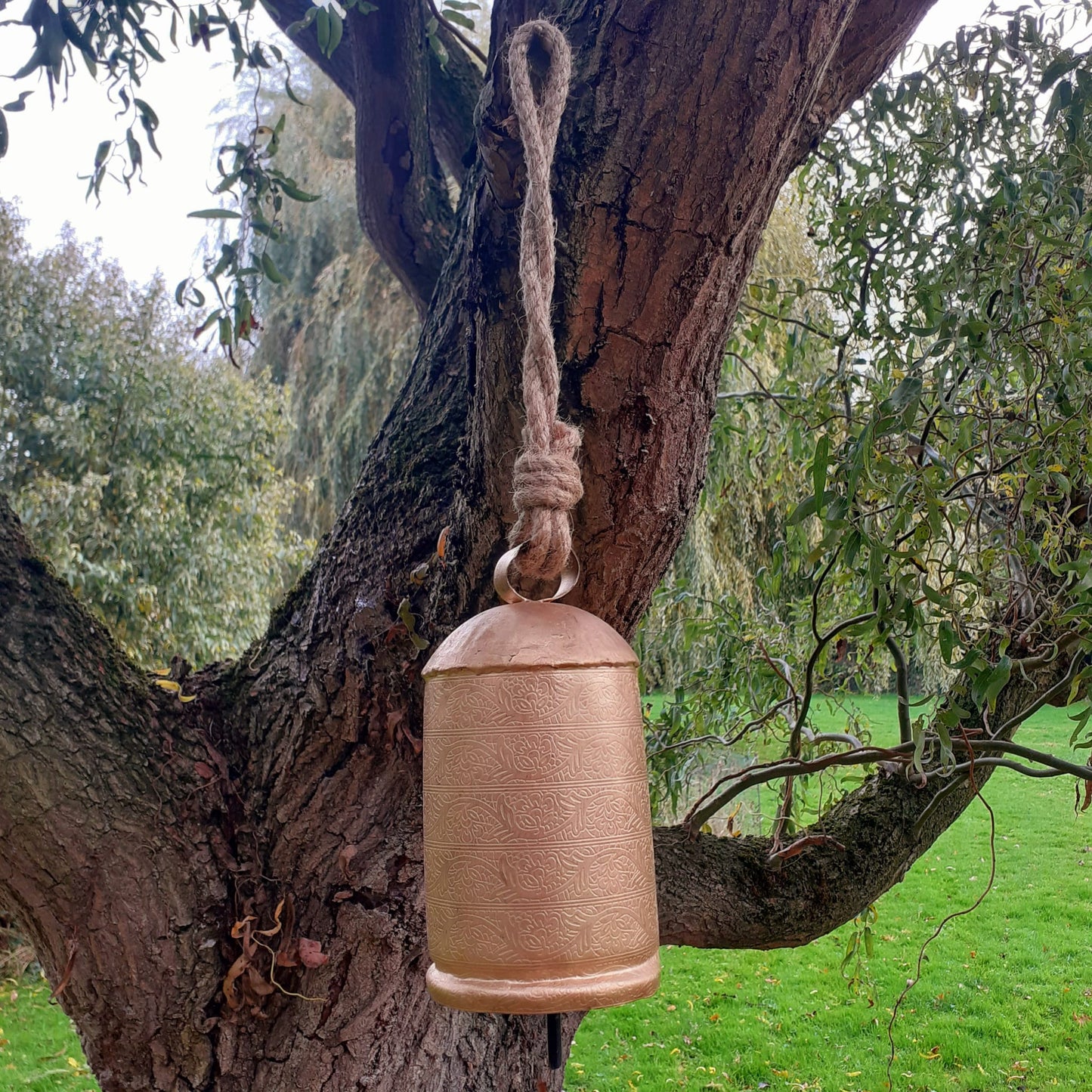 Large Engraved Rustic Cow Bell