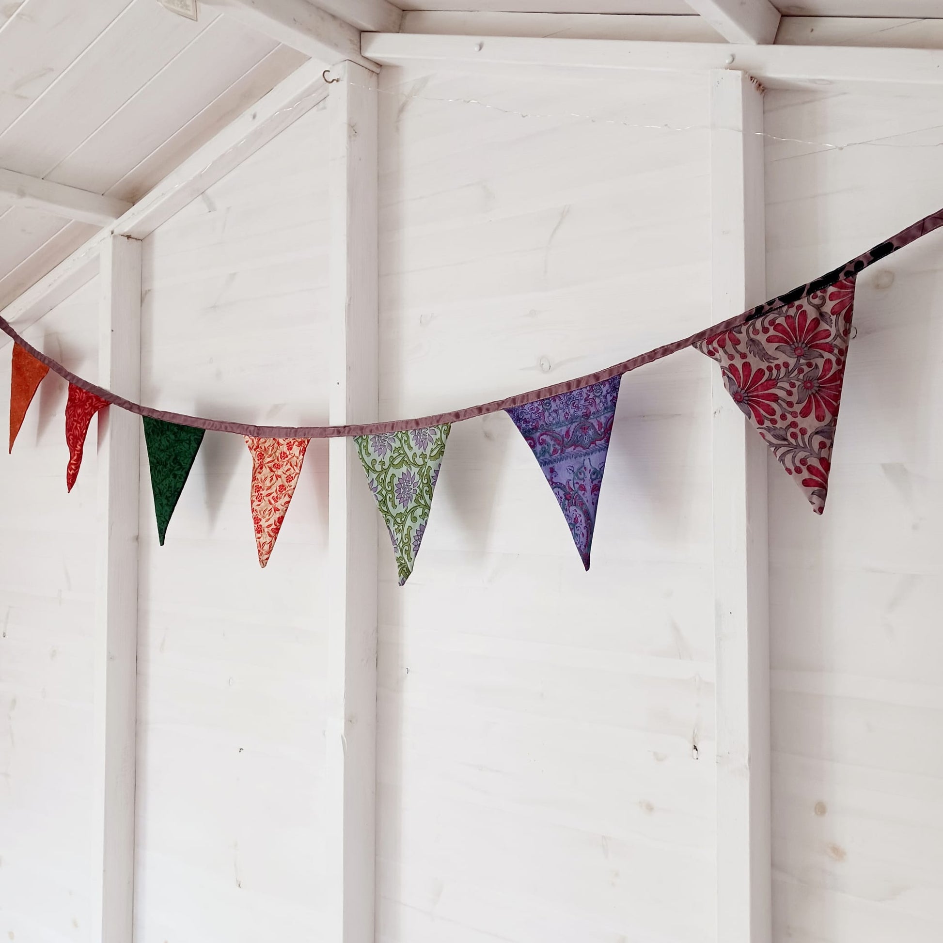 String of Recycled Sari Bunting