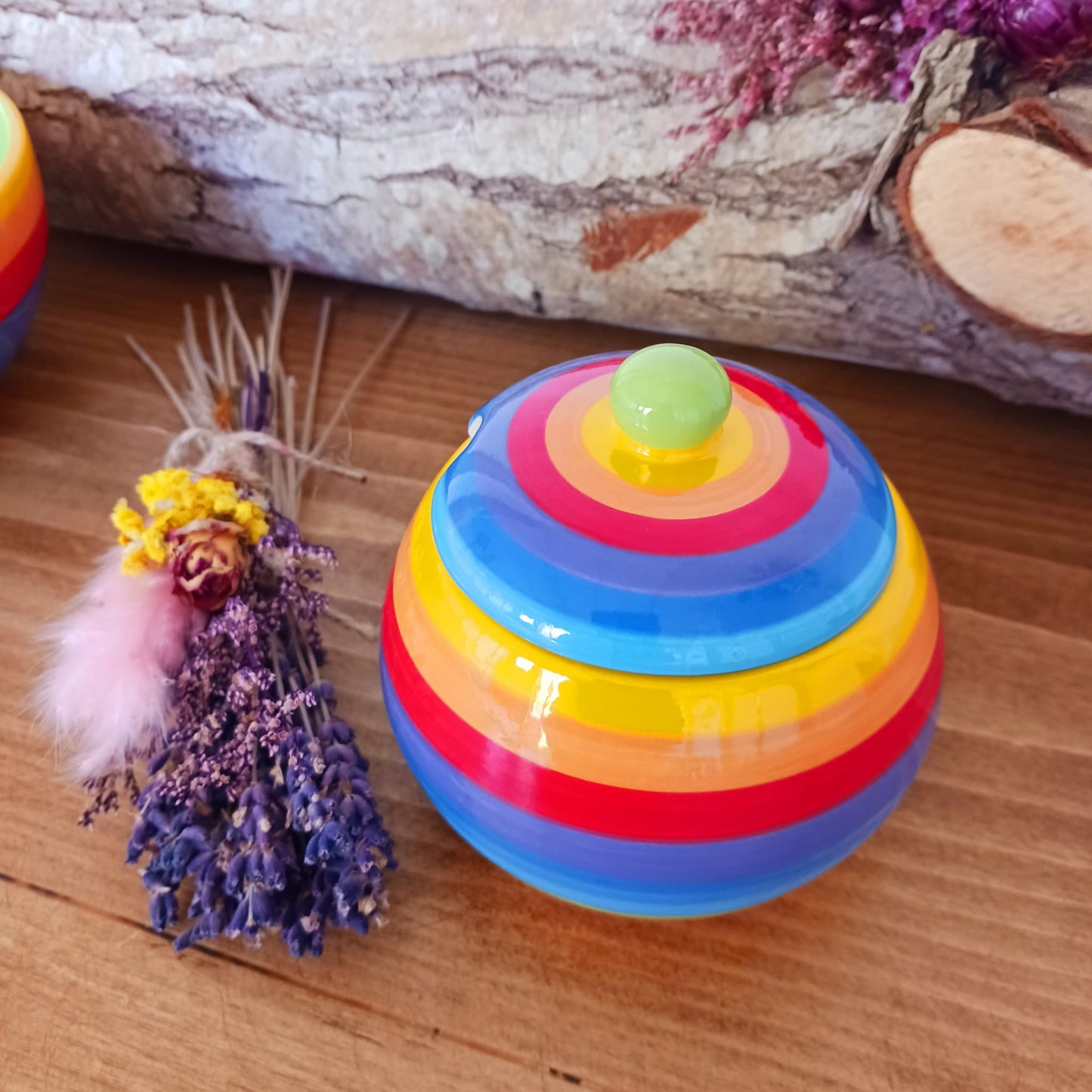 Rainbow Stripe sugar Bowl | Rainbow Cereal Bowl rainbow collection