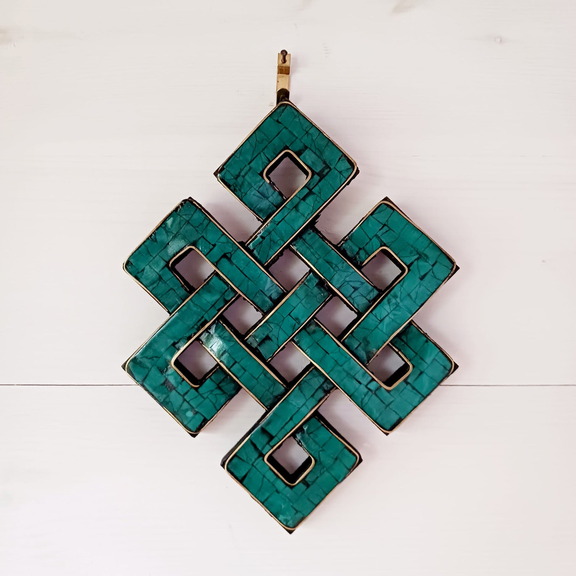 Tibetan Turquoise decorated Endless Knot