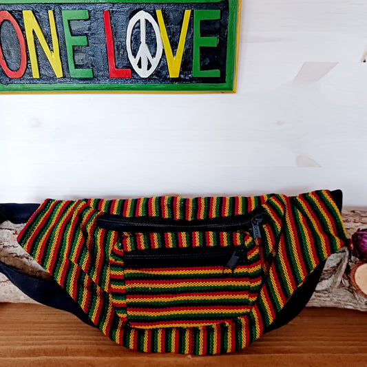 Rasta Hip Bag Festival Bum Bag | 3 zipped Compartments