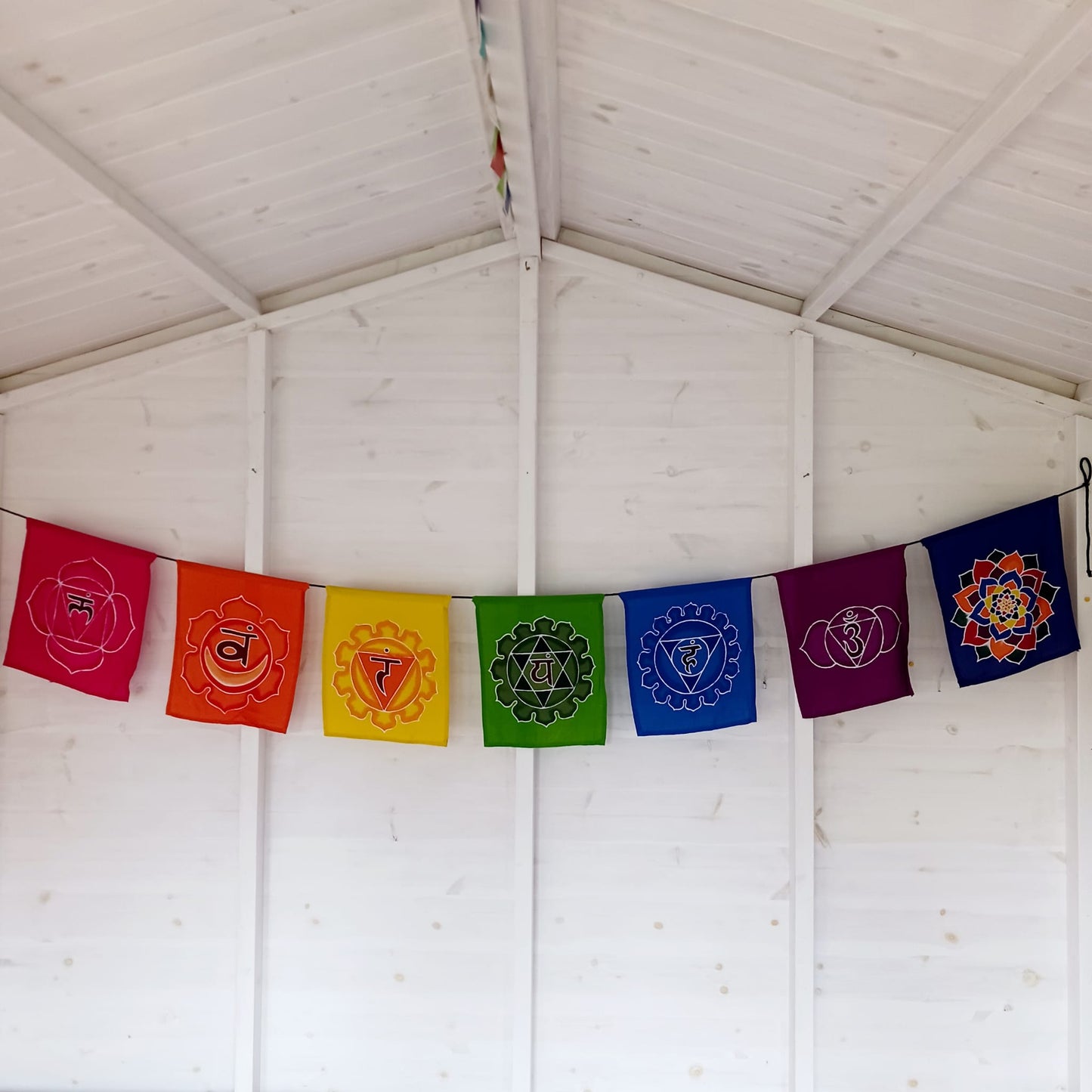 Large Chakra Prayer Flags | Rainbow