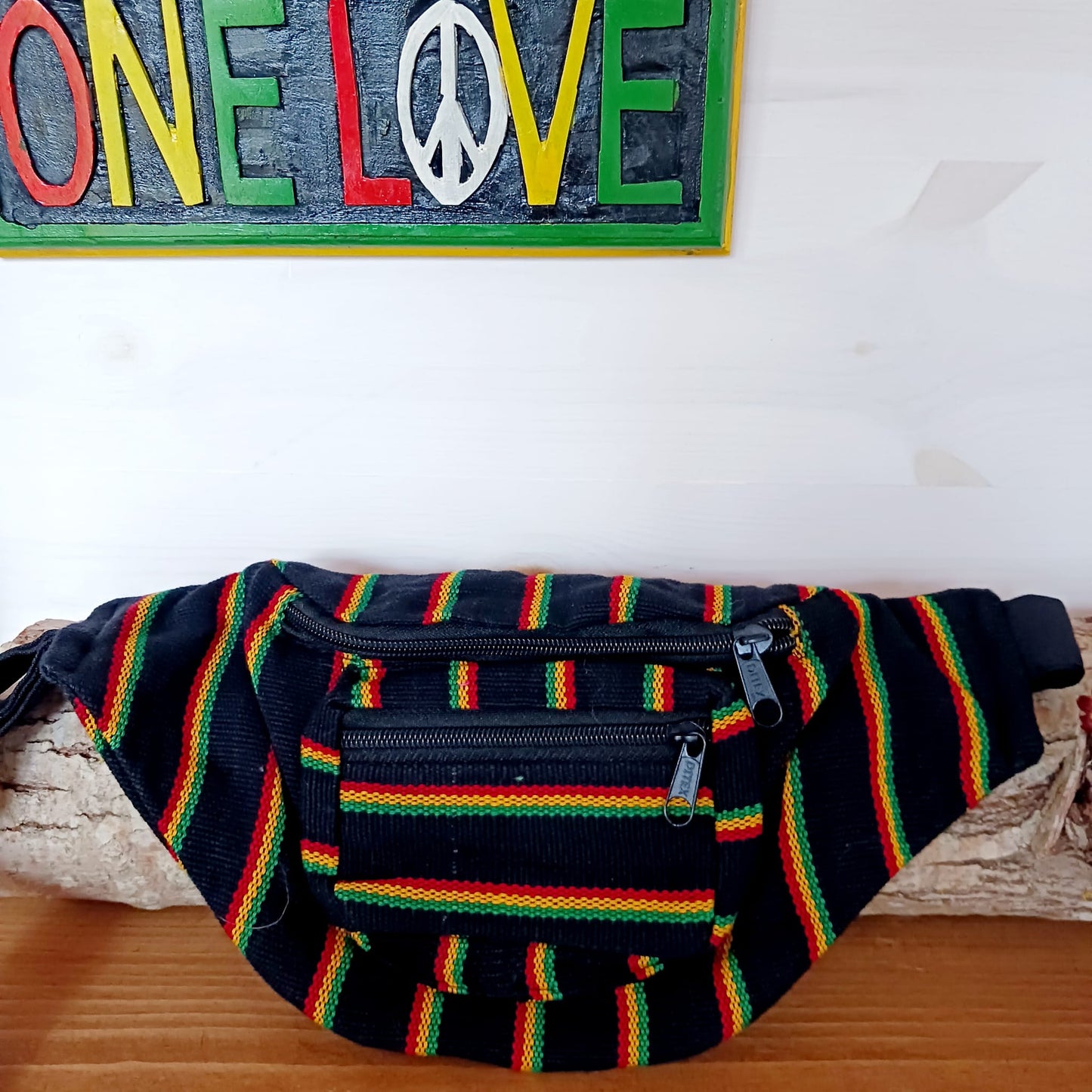 Rasta Hip Bag Festival Bum Bag | 3 zipped Compartments