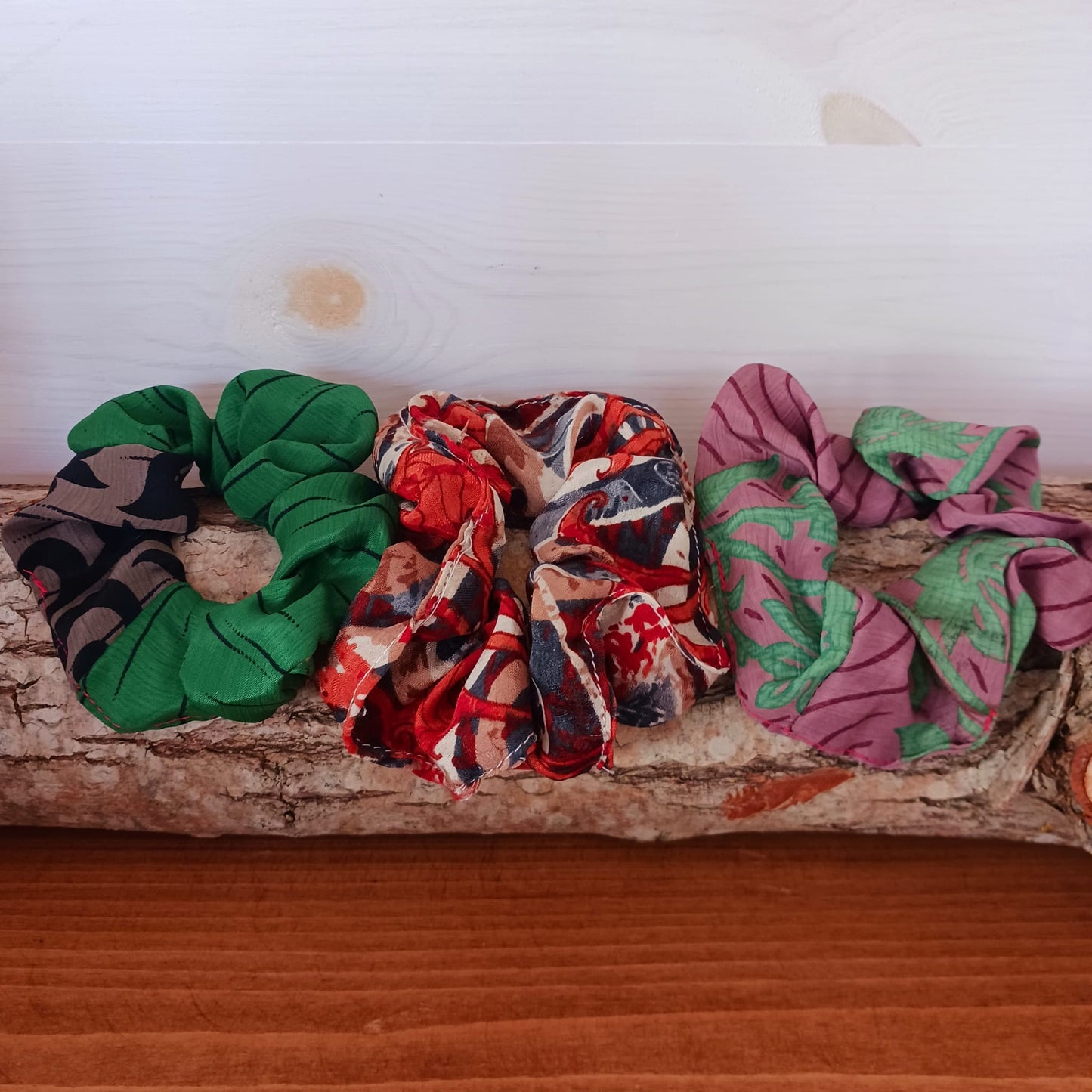 Recycled Sari Hair Scrunchies (pack of 3)