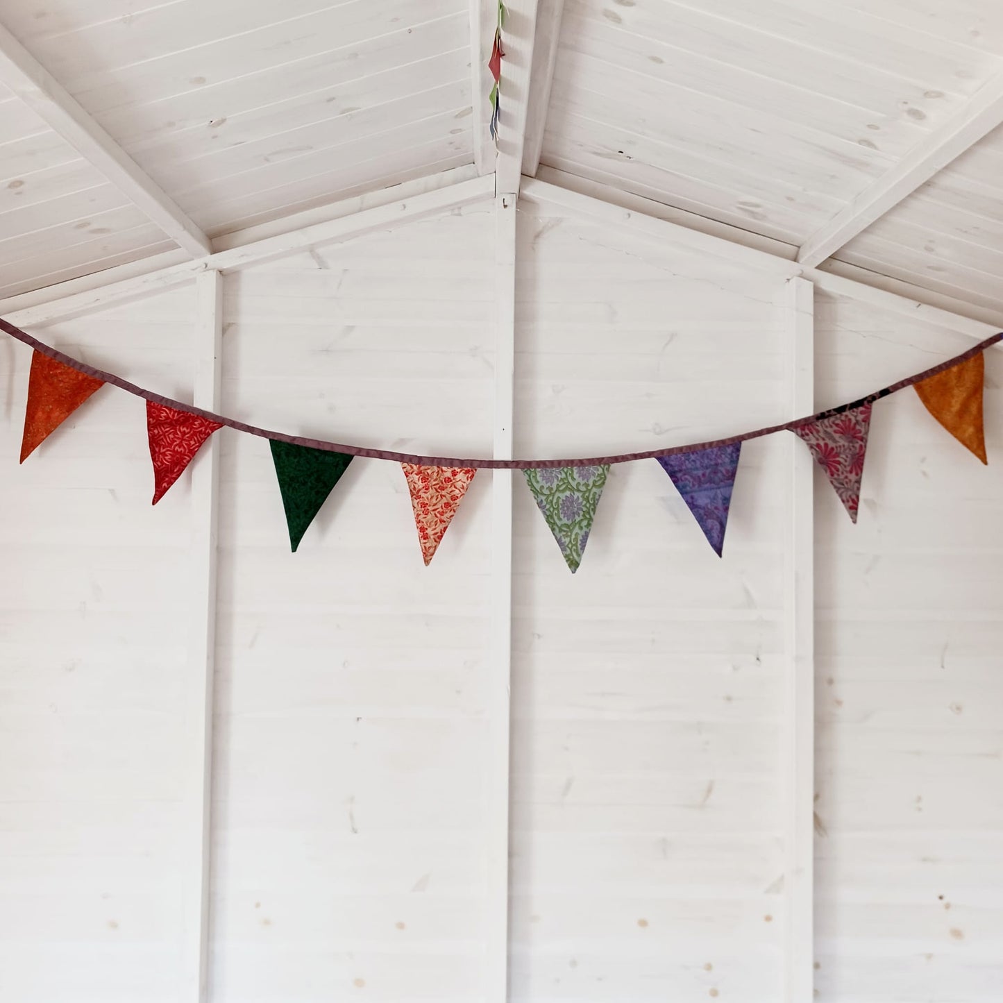 String of Recycled Sari Bunting