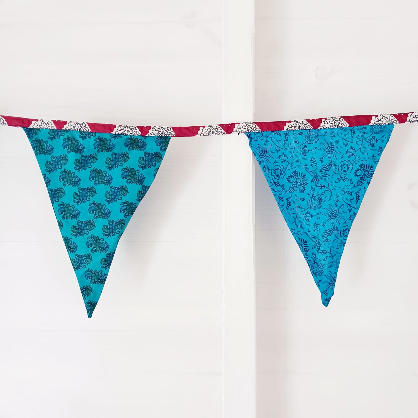 String of Recycled Sari Bunting