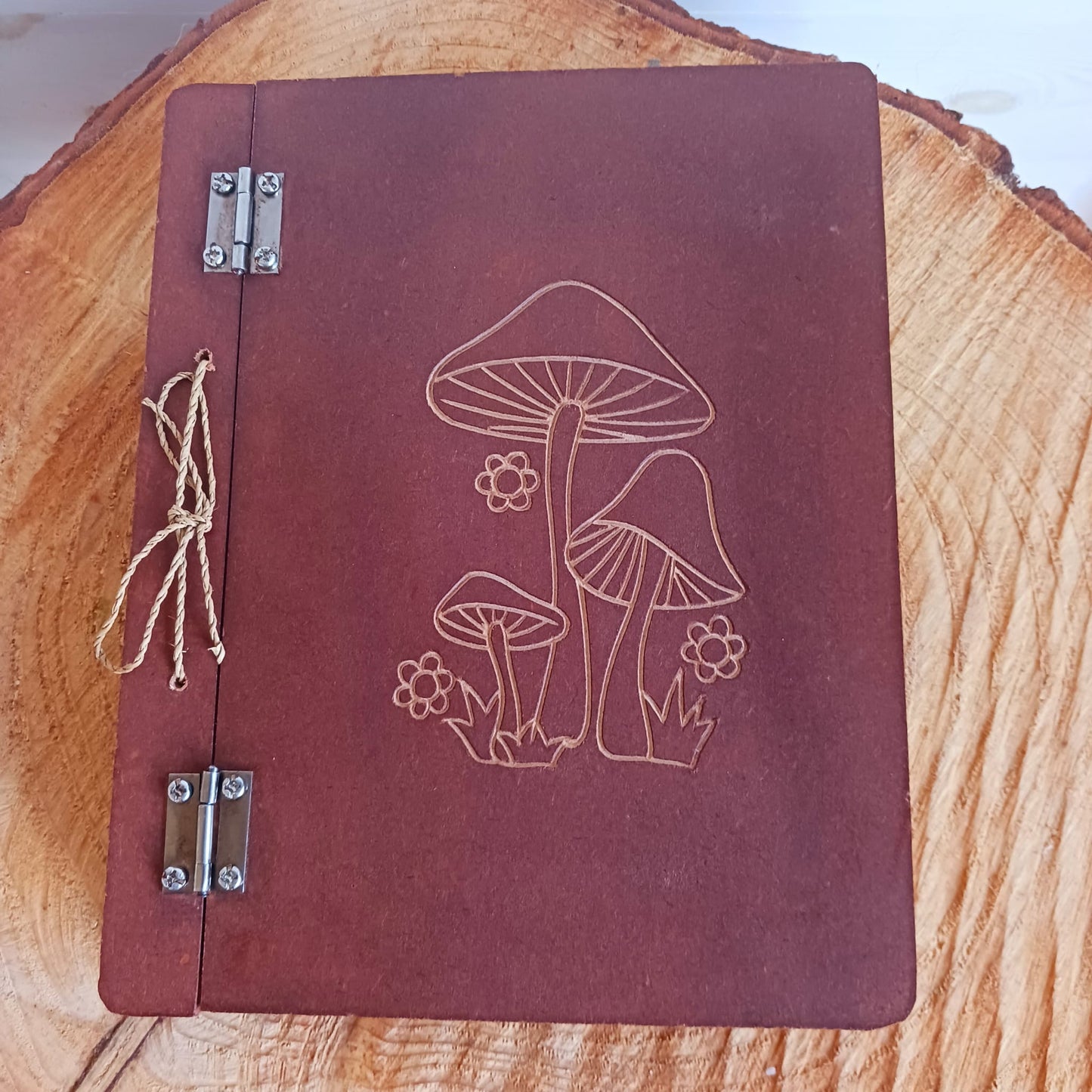 Handmade Mushroom Design Hardback Notebook