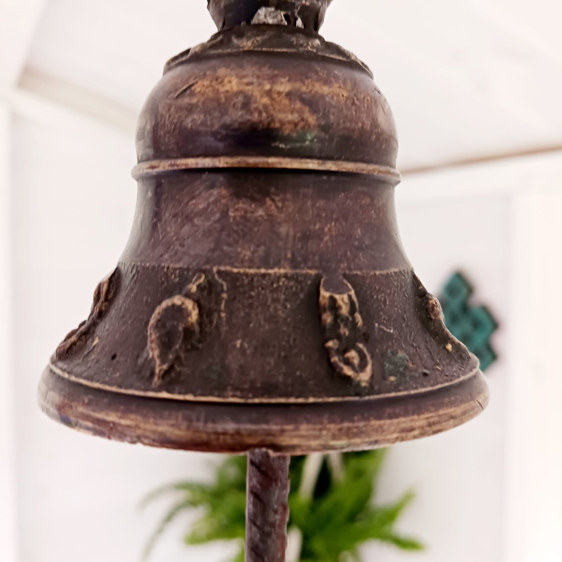 Decorated Tibetan Bodhi Leaf Bell