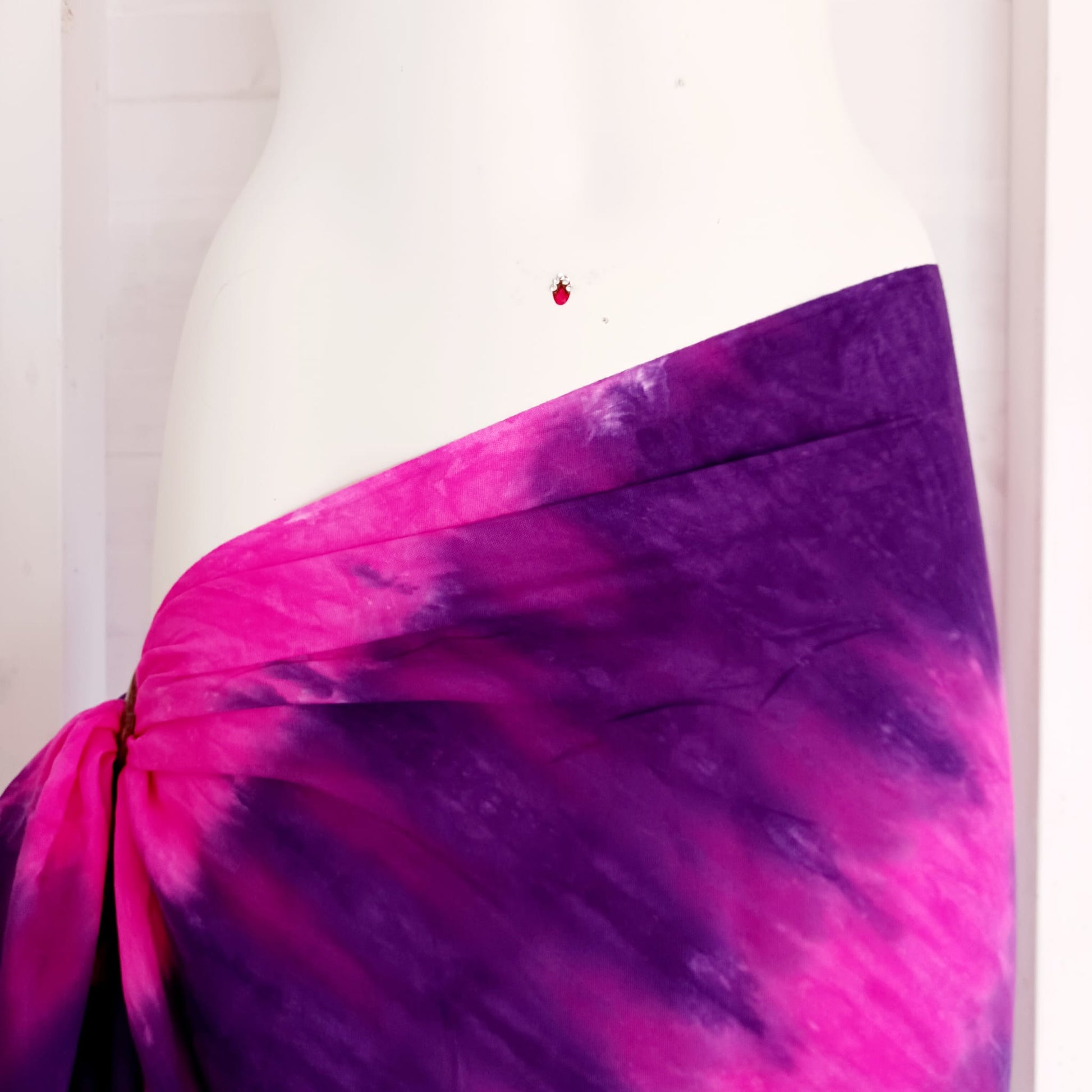 Tie Dye Spiral Nebula Sarong | Beach wrap  Pink & Purple