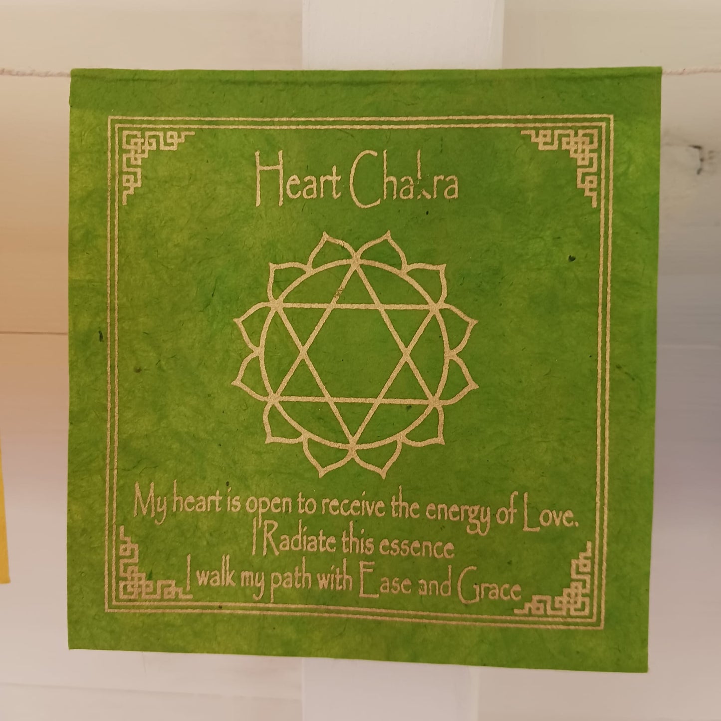 Seven Chakra Energy Lokta Paper Prayer Flags | 21 flags x 10 x 10cm