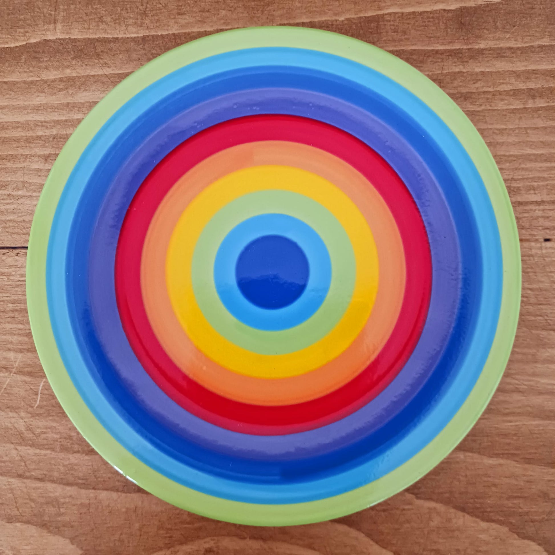 Hand painted Rainbow Ceramic Side Plate | Rainbow side plates