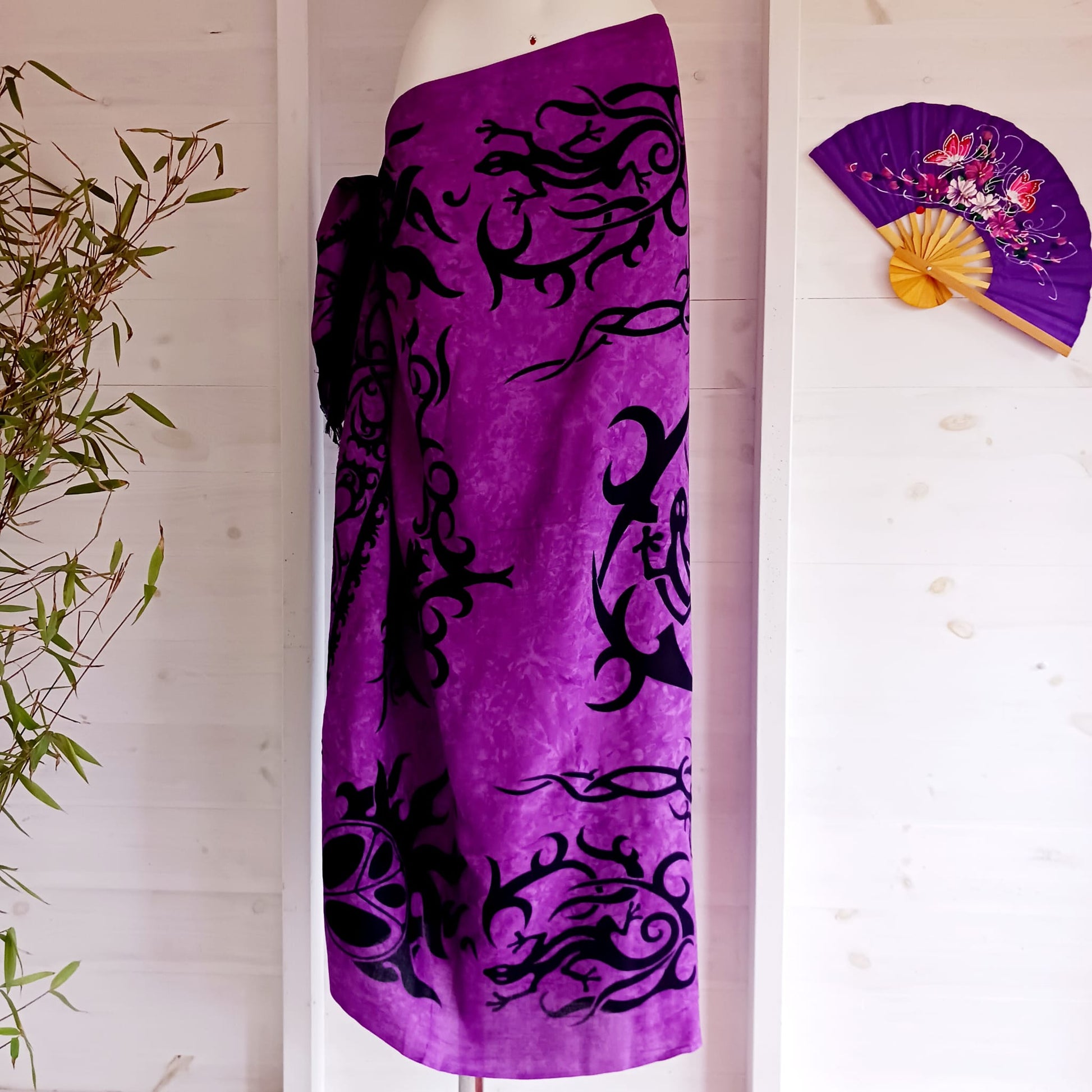 Celtic Sarong | Beach wrap Purple