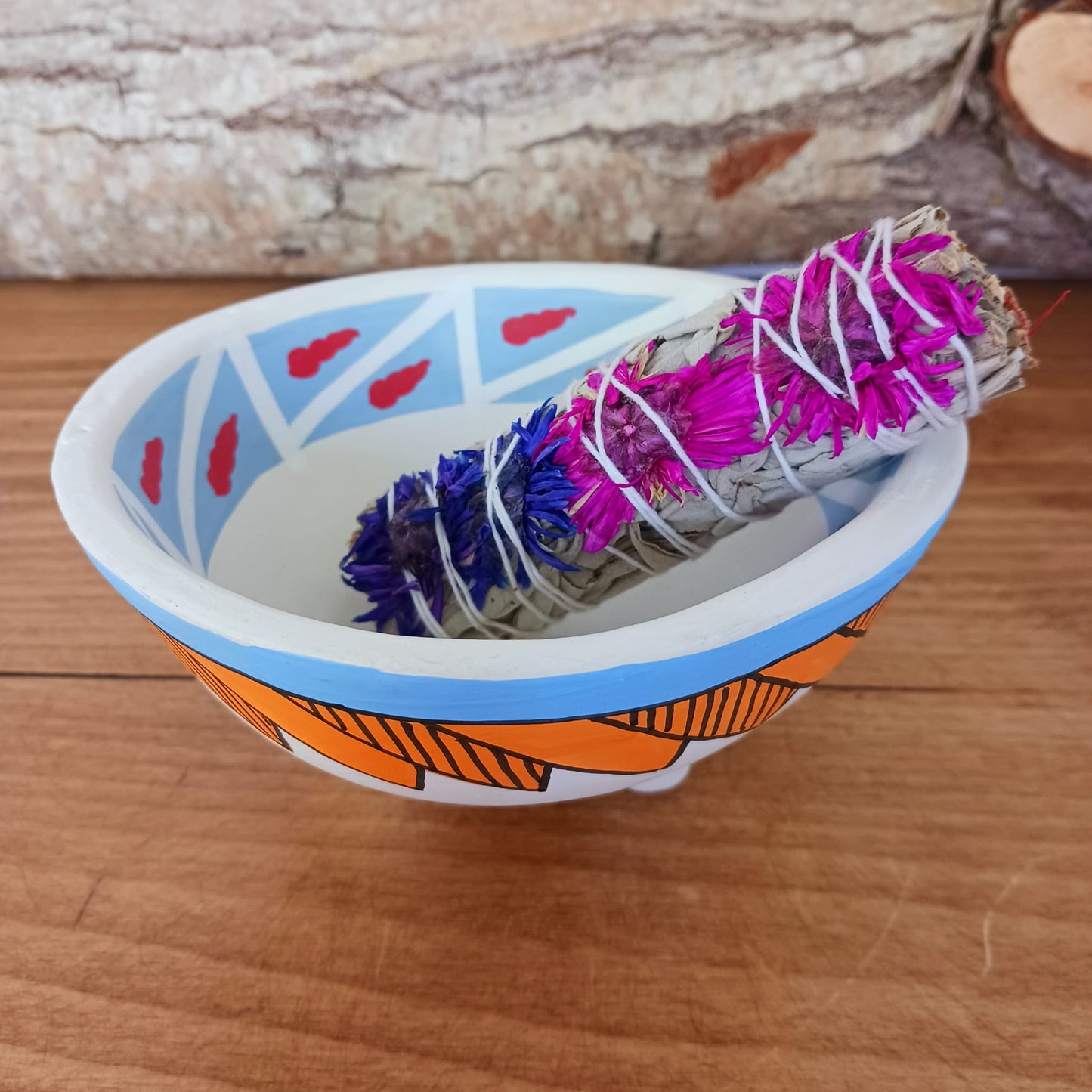 Native Soul Tribal Smudge Bowl with legs | Smudge stick holder