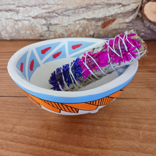 Native Soul Tribal Smudge Bowl with legs | Smudge stick holder