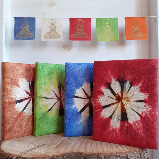 Tie Dye Lokta Eco Notebook | Fairtrade gifts from Buddhist Nepal