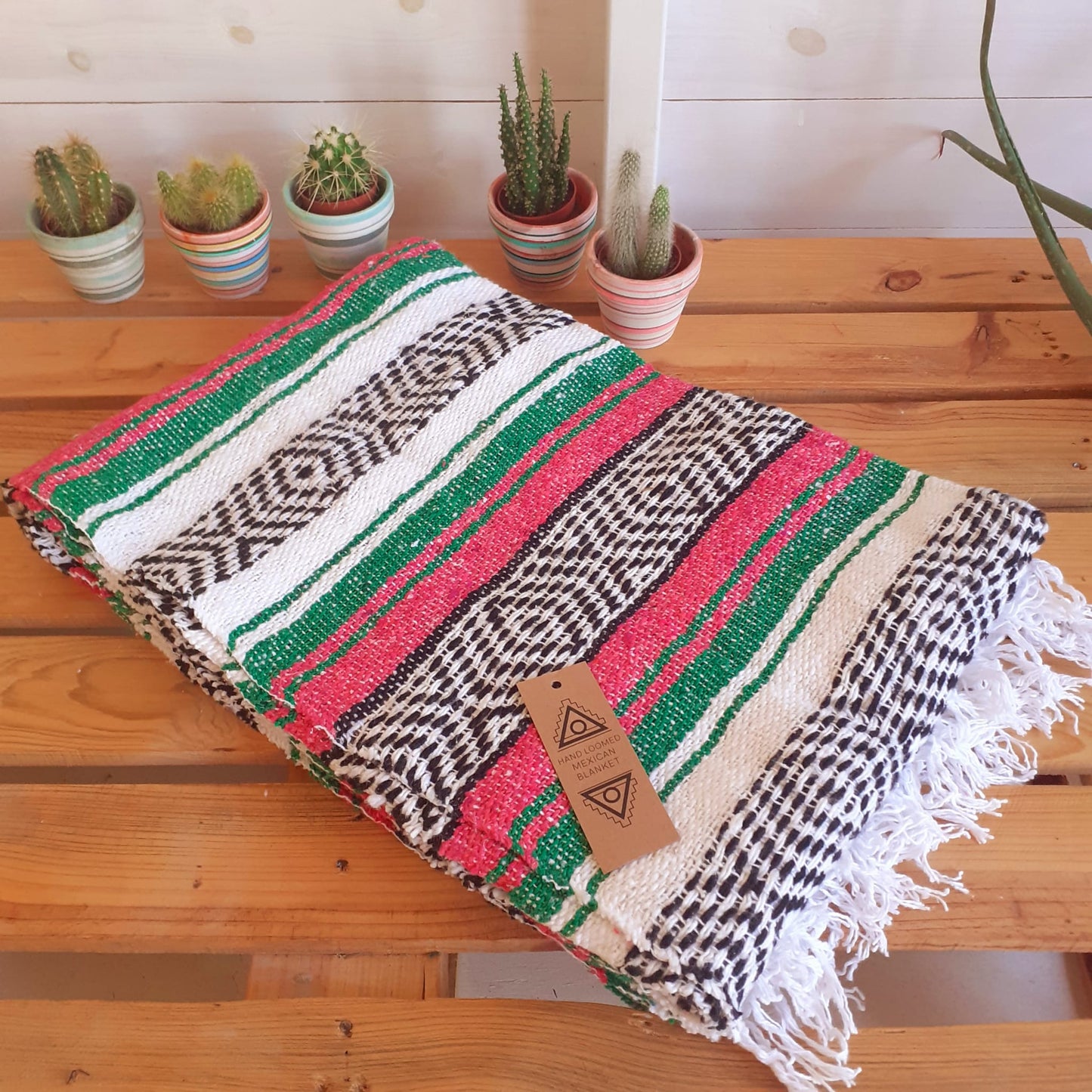 Mexican Falsa Blanket | Hand Loomed Mexican Festival Tipi Blanket