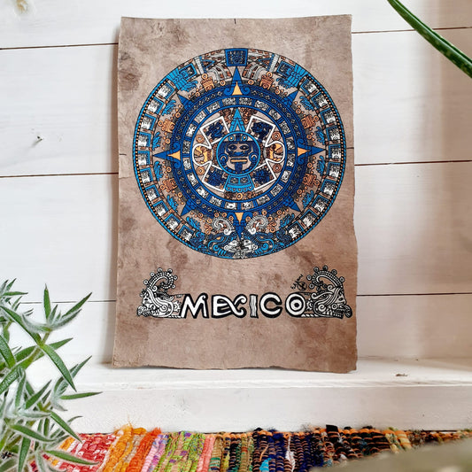 Handmade Mexican Bark Scene Painting