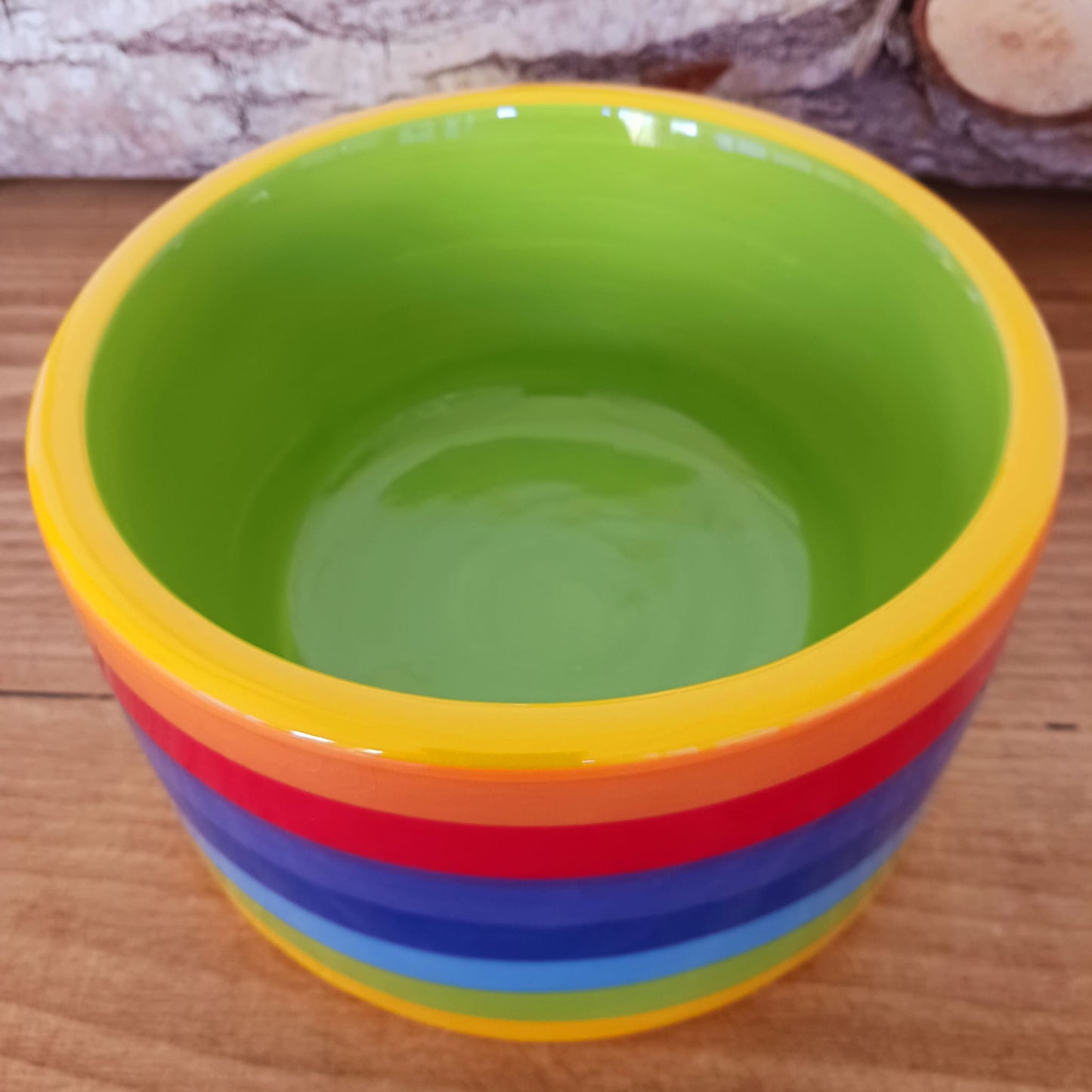 Rainbow ceramic dog feeding bowl | water bowl Size: 16 x 9.5 cm