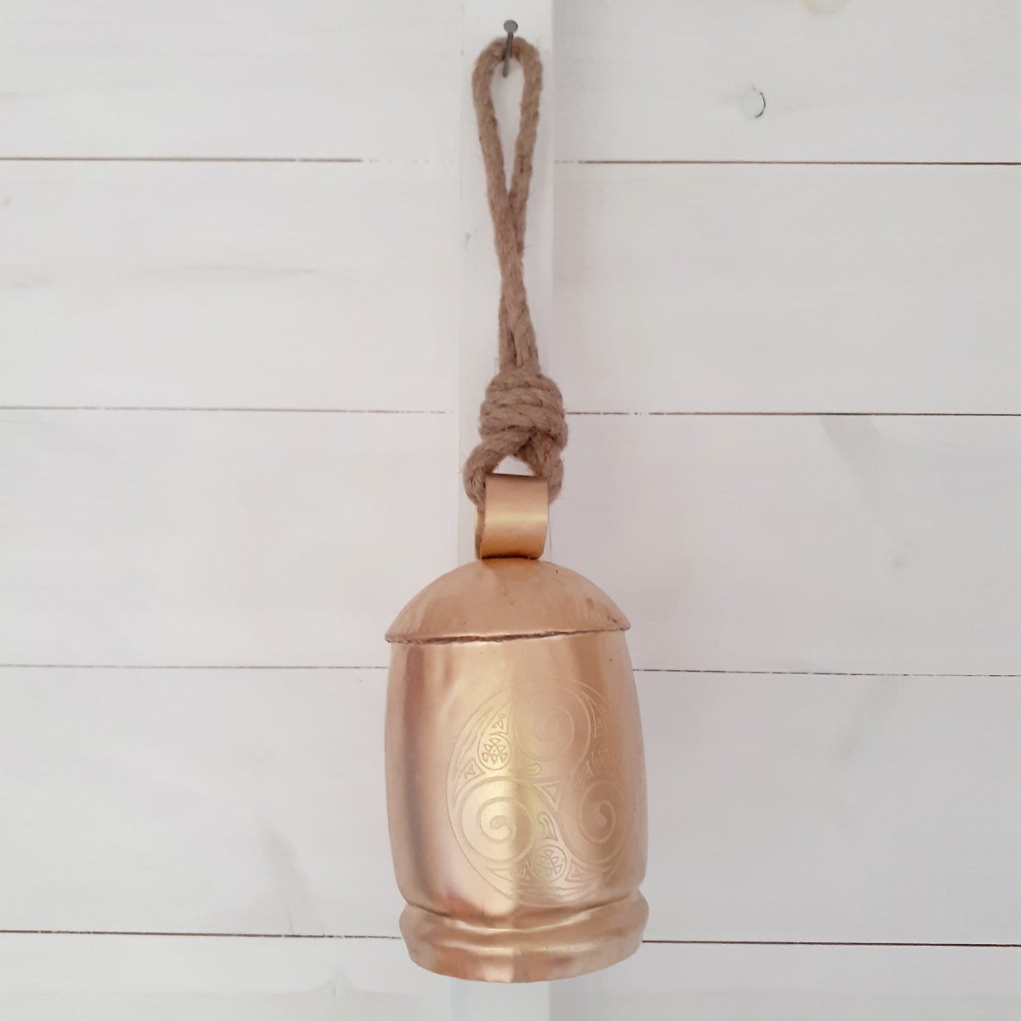 Engraved Rustic Cow Bell Windchime