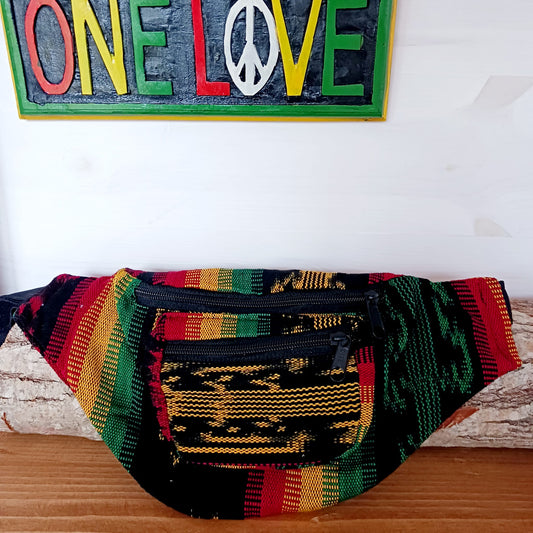 Rasta Hip Bag Festival Bum Bag | 3 zipped Compartments