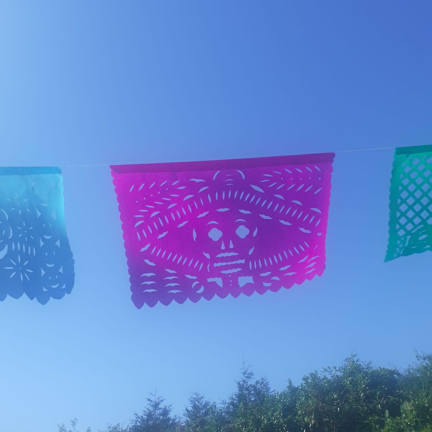 Papel Picado Dia De Muertos Bunting